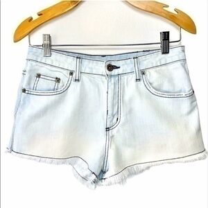 Carmar Denim Women’s Size 27 Bleached Blue Cut Off Frayed Jean Shorts